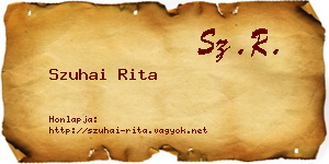 Szuhai Rita névjegykártya